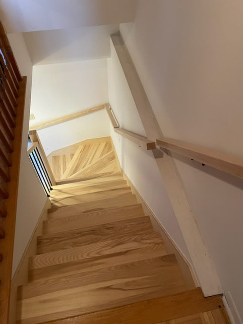 Rampe d'escalier en frêne