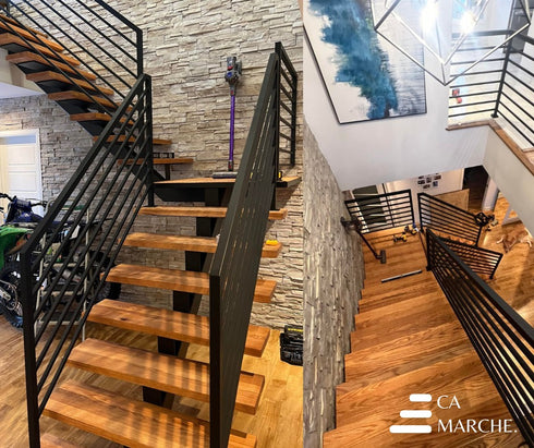 Marche en chêne rouge